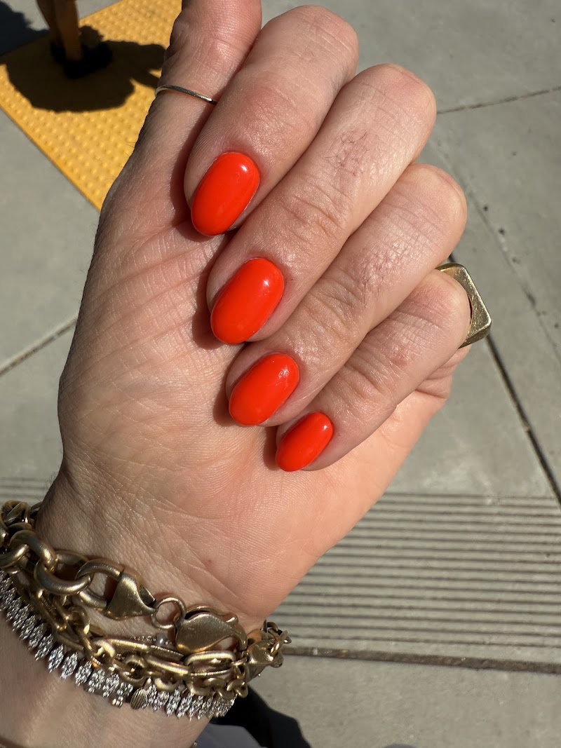 Red Nails Russian manicure photo 3