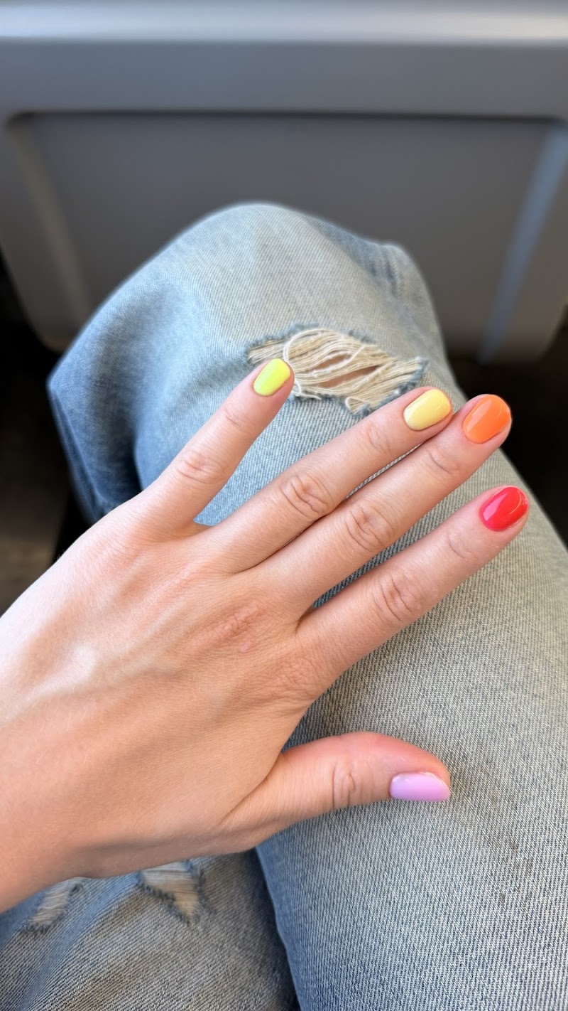 Red Nails Russian manicure photo 5