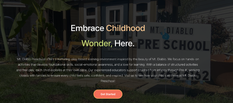 Photo of Mt. Diablo Daycare & Preschool, License #073409546