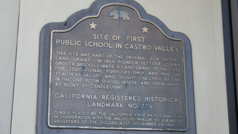 Site of First Public School in Castro Valley (California Historical Landmark No. 776) photo 2