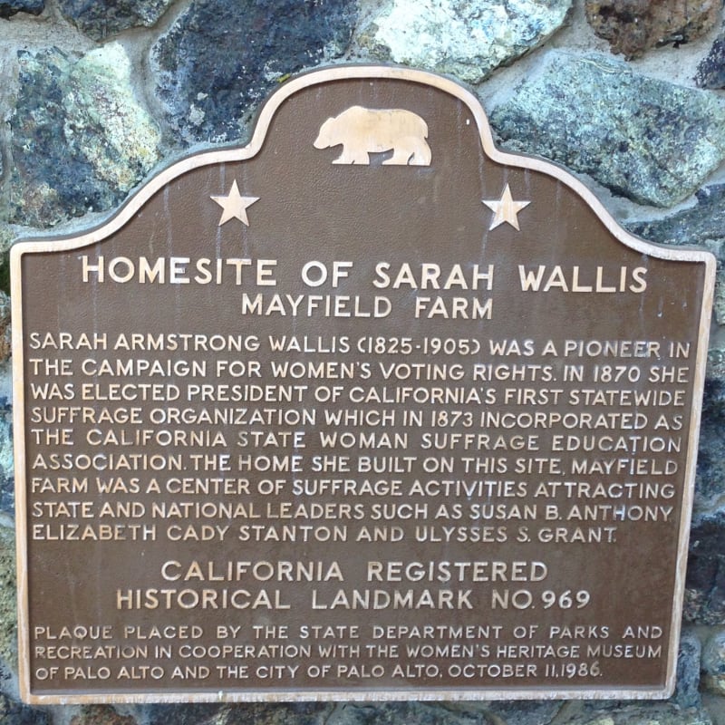 Photo of California Historical Landmark #969 HOME SITE OF SARAH WALLIS