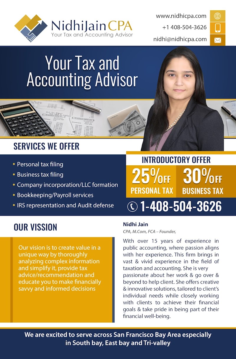 Photo of Nidhi Jain CPA | Indian CPA in Bay Area