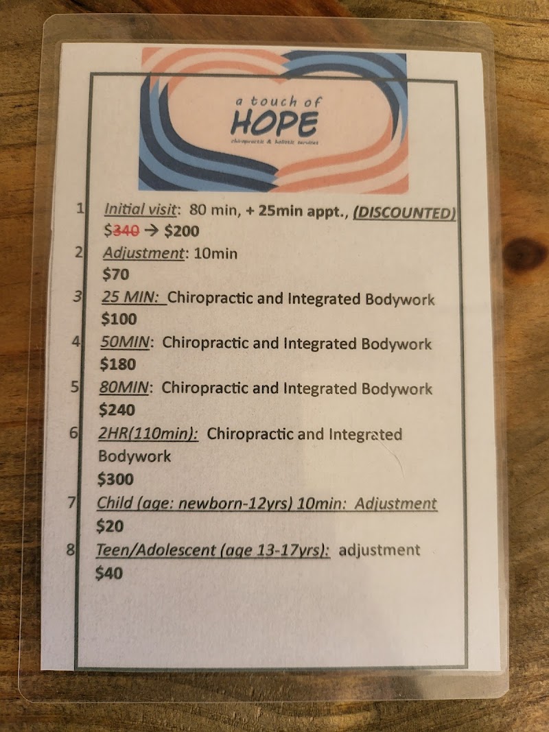 A Touch of Hope: Chiropractic & Holistic Services photo 2