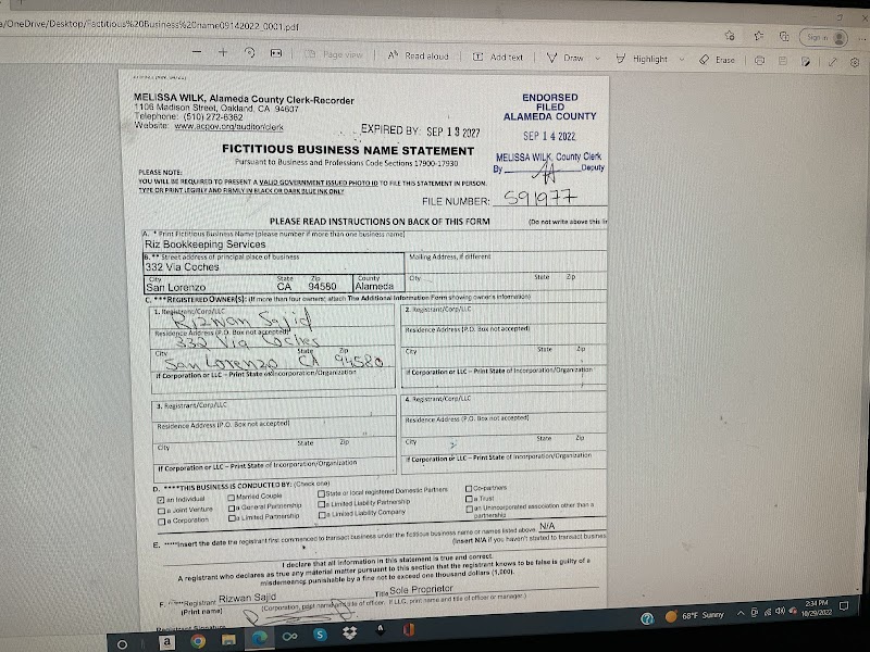 Riz Bookkeeping and Tax Advisory Services photo 2